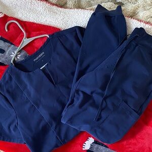 Mandala Navy Blue Scrub Set